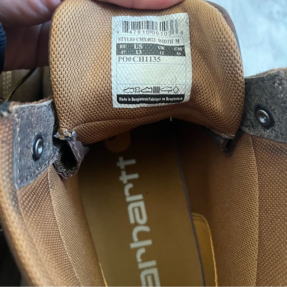Carhartt Men's lightweight wedge Moc Toe Chukka DK Brown Work Boots sz 13 - Picture 9 of 9